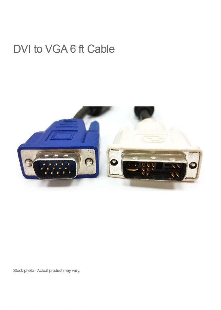 DVI to VGA 6 ft Monitor Cable