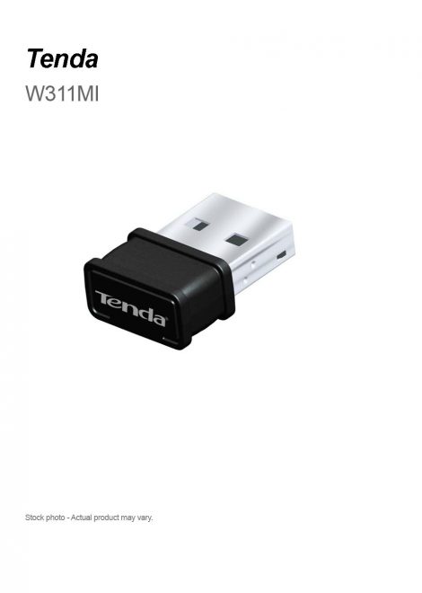 Tenda W311MI Wireless N150 Pico 802.11b/g/n USB 2.0 150Mbps