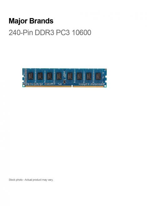 2GB 240-Pin DDR3 SDRAM DDR3 1333 (PC3 10600) Major Brands