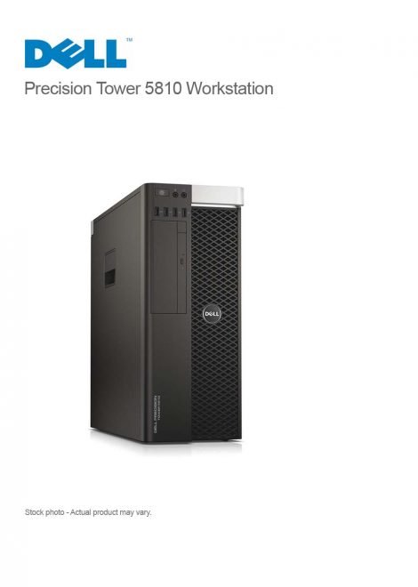 Dell Precision 5810 Tower, Xeon E5-1620 v4, 64GB, 1 TB SSD, GeForce GTX 1080 8GB GDDR5X, WIN 11 Pro