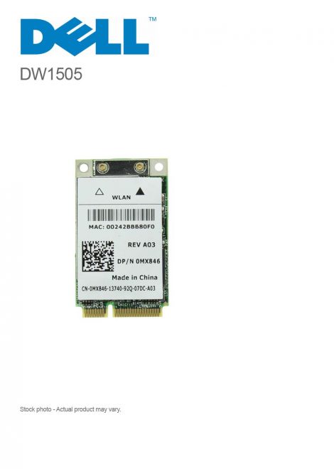 DELL DW1505 WIFI DRAFT N 802.11n Mini PCI-E Card 0MX846