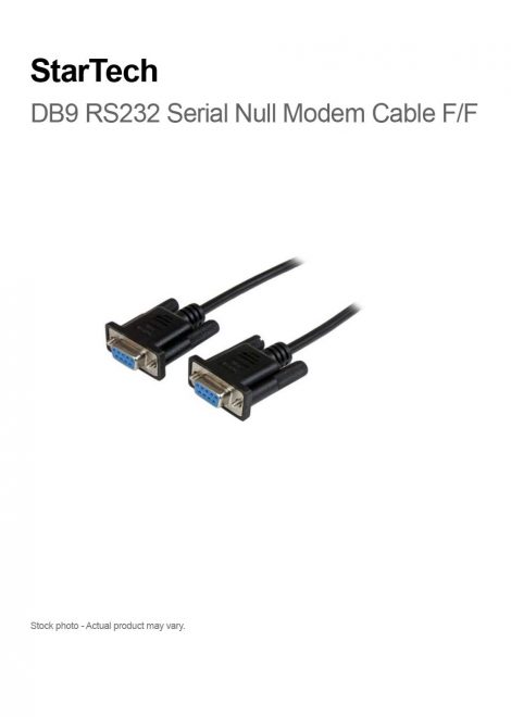 StarTech DB9 RS232 Serial Null Modem Cable F/
