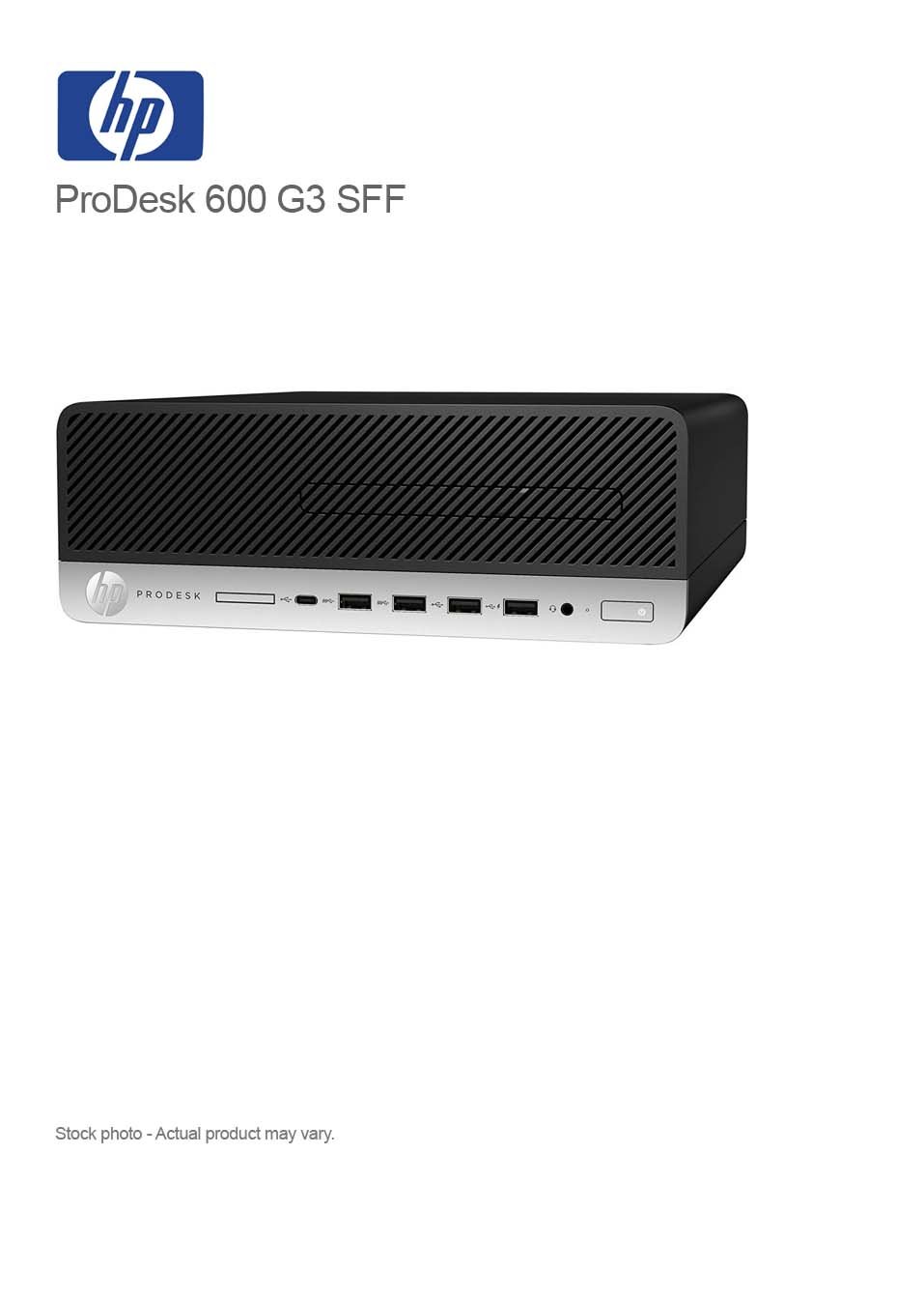 HP ProDesk 600 G3 Core i5-6500 3.2GHz, 32GB, 1 TB M.2 NVMe, DVDRW