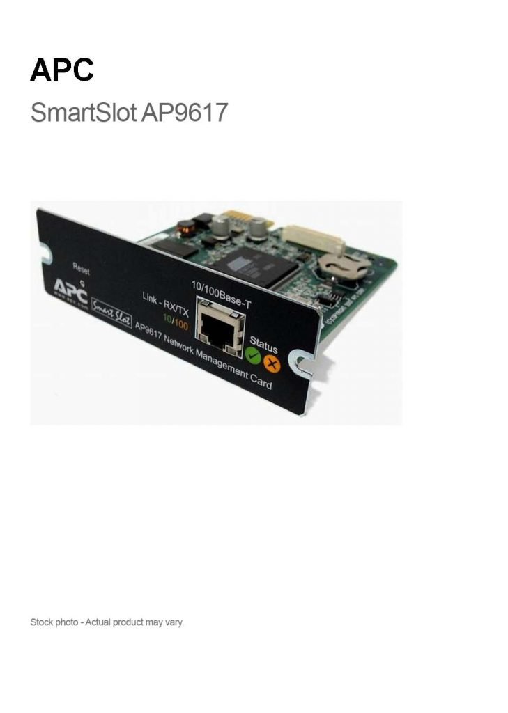 APC SmartSlot AP9617 Network Management Card ,10/100base-Tx, Serial