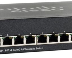 Cisco SF302-08P SRW208P-K9 V01 8-Port 10/100 PoE Managed Switch, w/ AC Adapter