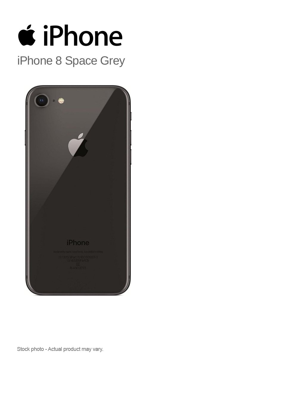 Apple iPhone 8 64GB, Space Gray, A1905 - Unlocked - Image 2