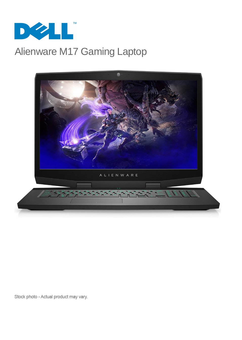 Dell Alienware M17 Gaming Laptop | 17.3" FHD | i7-9750H | 16GB RAM | 1TB NVMe SSD | RTX 2060, WIN 11 Pro