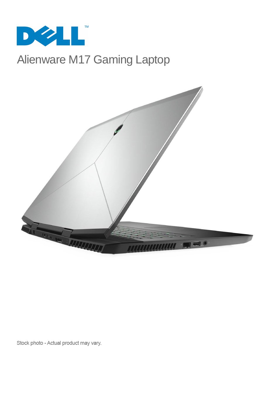 Dell Alienware M17 Gaming Laptop | 17.3" FHD | i7-9750H | 16GB RAM | 1TB NVMe SSD | RTX 2060, WIN 11 Pro - Image 3